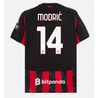 AC Milan Luka Modric #14 Tricou Fotbal Replică 2025-26 Barbati Acasa
